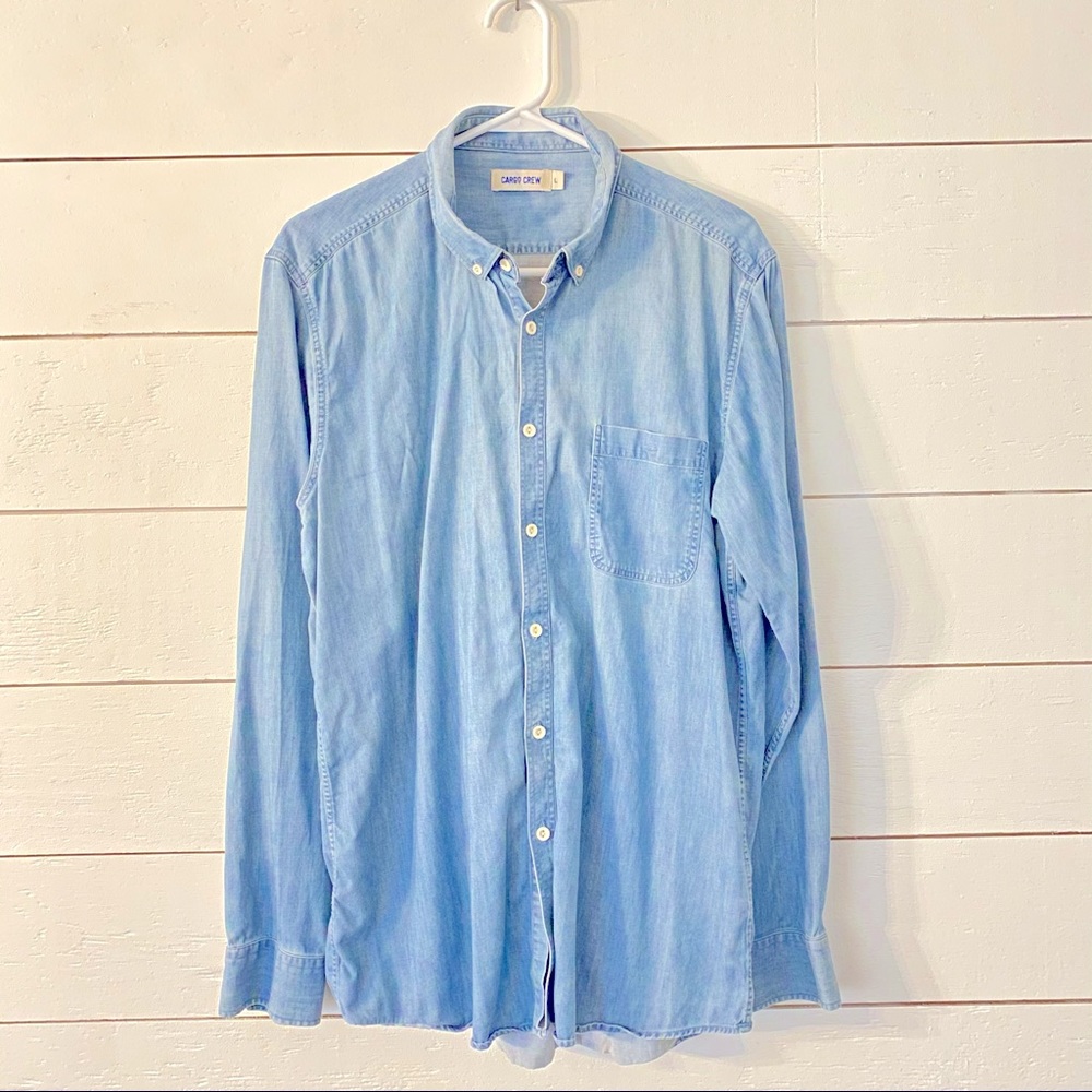 Cargo Crew Denim Button Down Men’s | Large